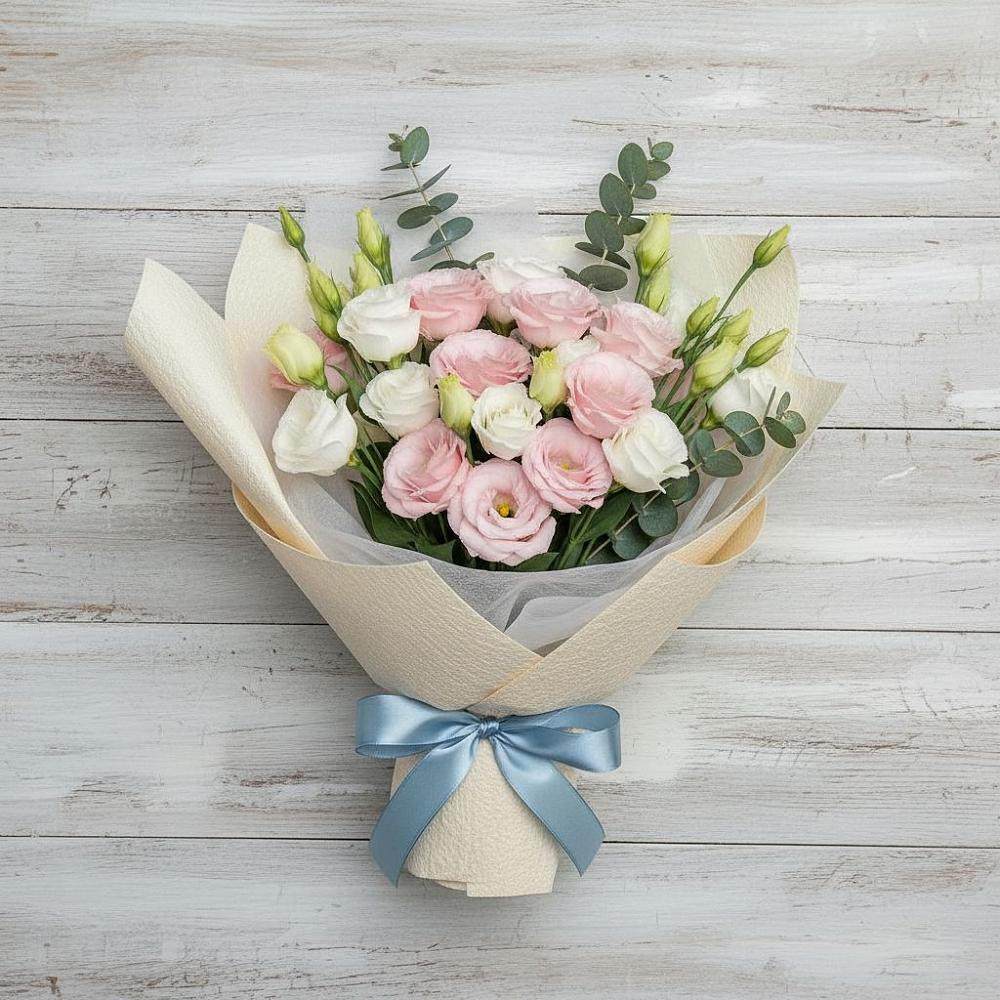 Букет цветов из: Лизиантусы в Криводановке